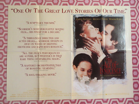 THE AGE OF INNOCENCE BRITISH QUAD (30 x 40) POSTER MARTIN SCORSESE WINONA RYDER Movie posters