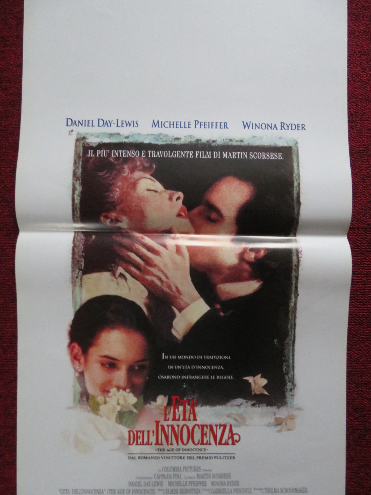 THE AGE OF INNOCENCE ITALIAN LOCANDINA POSTER DANIEL DAY - LEWIS M. PFEIFFER 1993 Rendezvous Cinema Movie posters