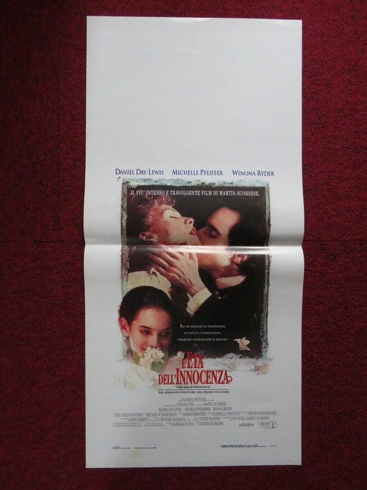 THE AGE OF INNOCENCE ITALIAN LOCANDINA POSTER DANIEL DAY - LEWIS M. PFEIFFER 1993 Rendezvous Cinema Movie posters