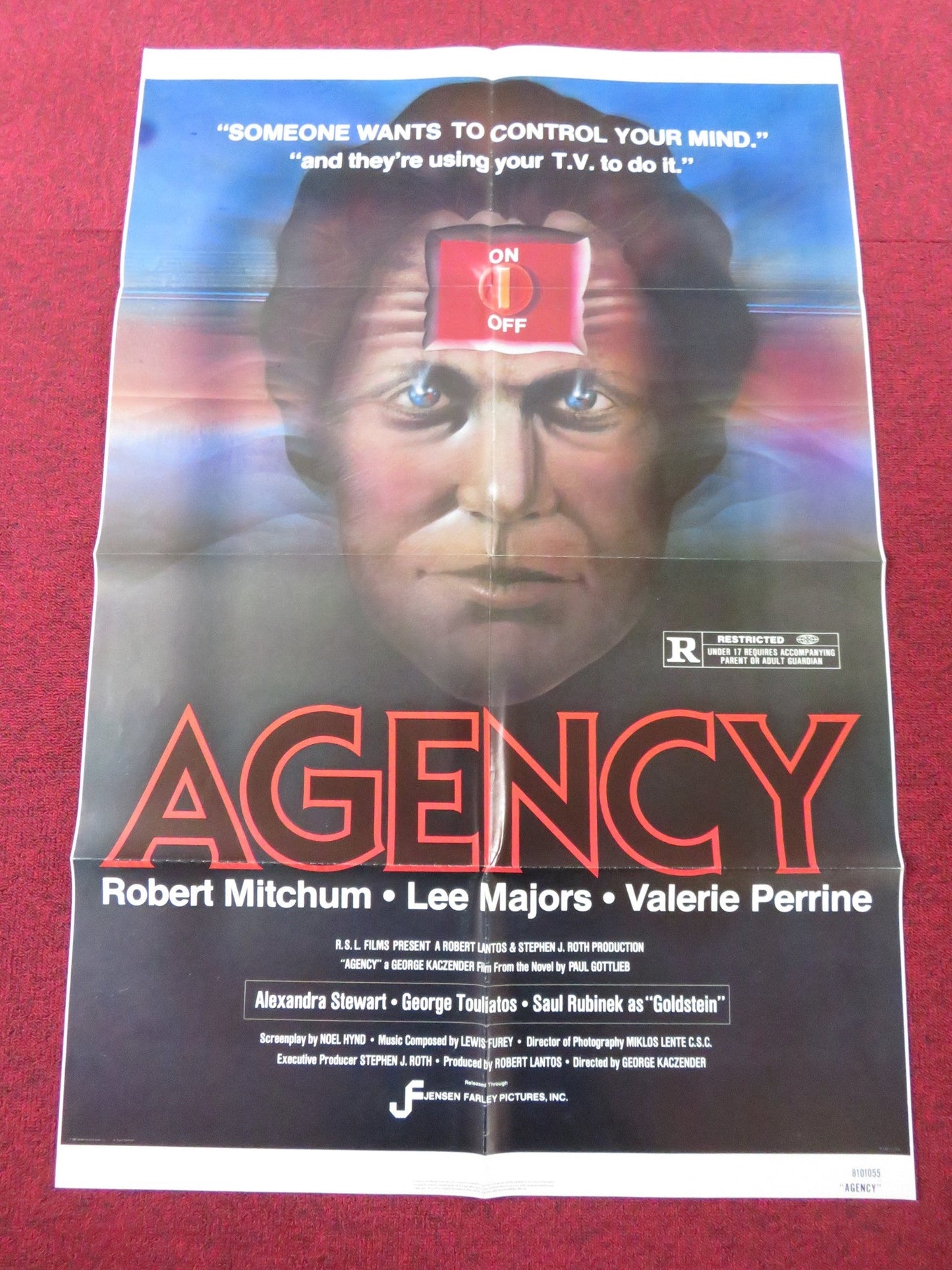 THE AGENCY FOLDED US ONE SHEET POSTER ROBERT MITCHUM LEE MAJORS 1980 Rendezvous Cinema Movie posters