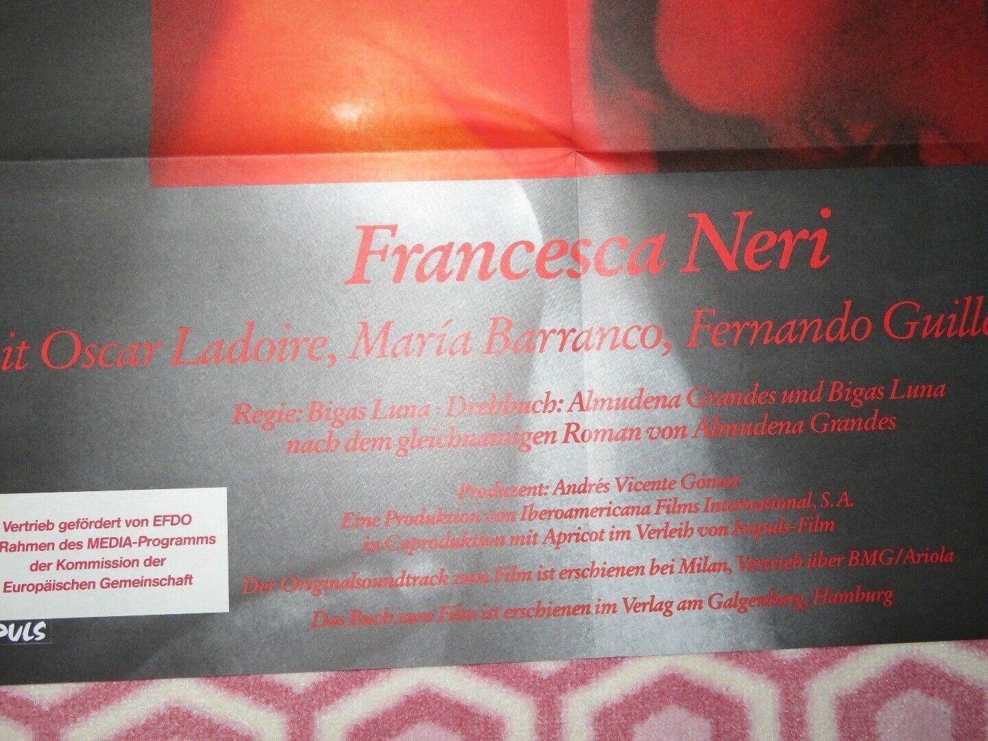 THE AGES OF LULU GERMAN A1 (33"x 23") POSTER FRANCESCA NERI BIGAS LUNA 1990 Movie posters