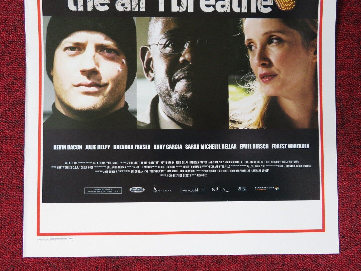 THE AIR I BREATHE ITALIAN LOCANDINA (27.5"x13") POSTER KEVIN BACON 2008 Movie posters