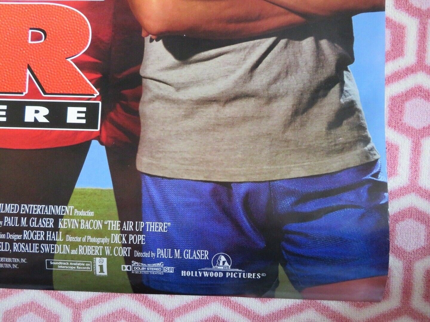 THE AIR UP THERE ONE SHEET ROLLED POSTER KEVIN BACON 1994 Movie posters