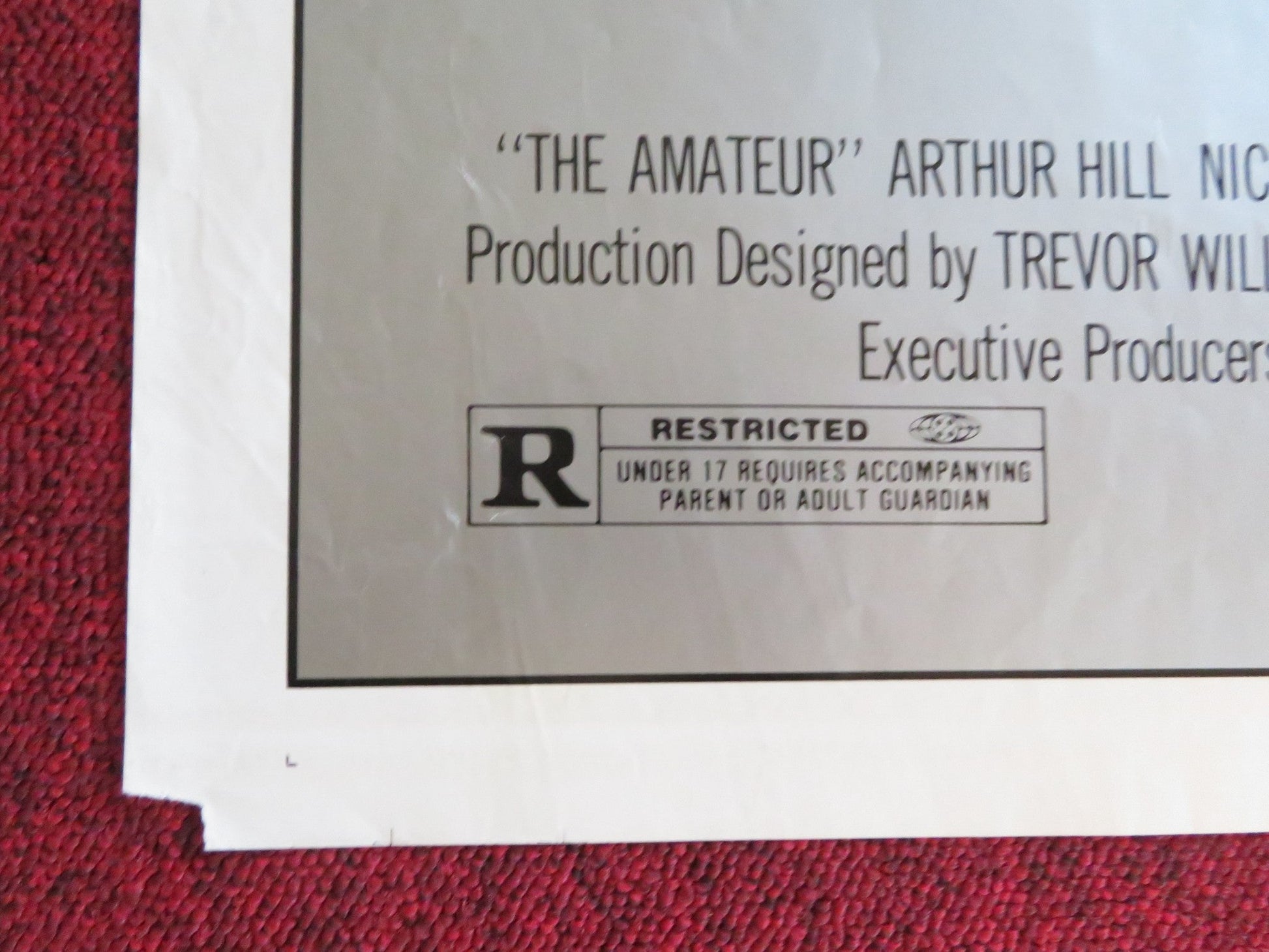 THE AMATEUR FOLDED US ONE SHEET POSTER JOHN SAVAGE CHRISTOPHER PLUMMER 1982 Rendezvous Cinema Movie posters