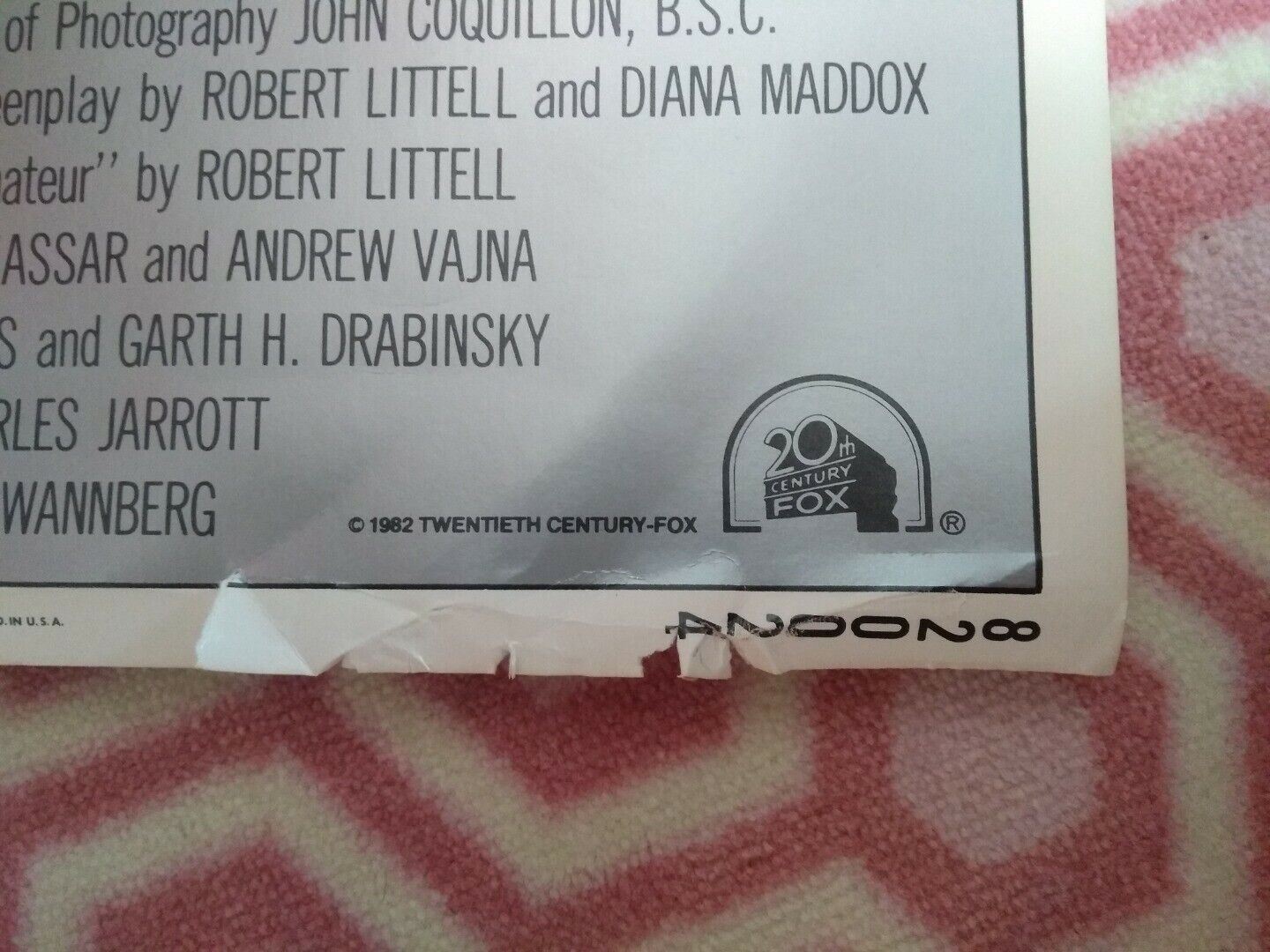 THE AMATUER US INSERT (14"x 36") POSTER JOHN SAVAGE CHRISTOPHER PLUMMER 1982 Movie posters