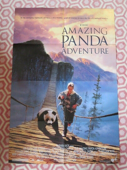 THE AMAZING PANDA ADVENTURE FOLDED US ONE SHEET POSTER STEPHEN LANG YI DING 1995 Movie posters