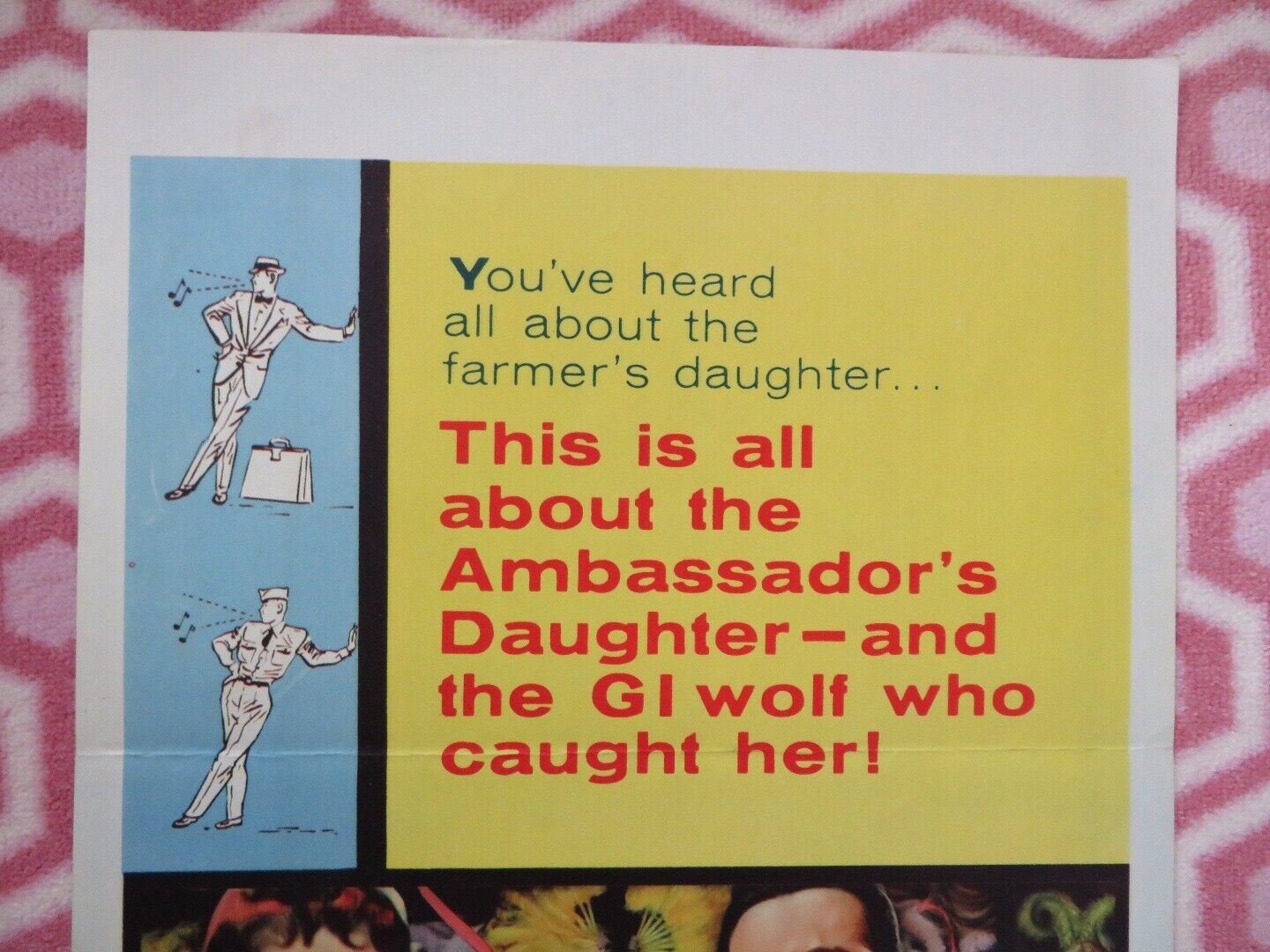 THE AMBASSADOR'S DAUGHTER US INSERT (14"x 36") POSTER OLIVA DE HAVILLAND 1956 Movie posters