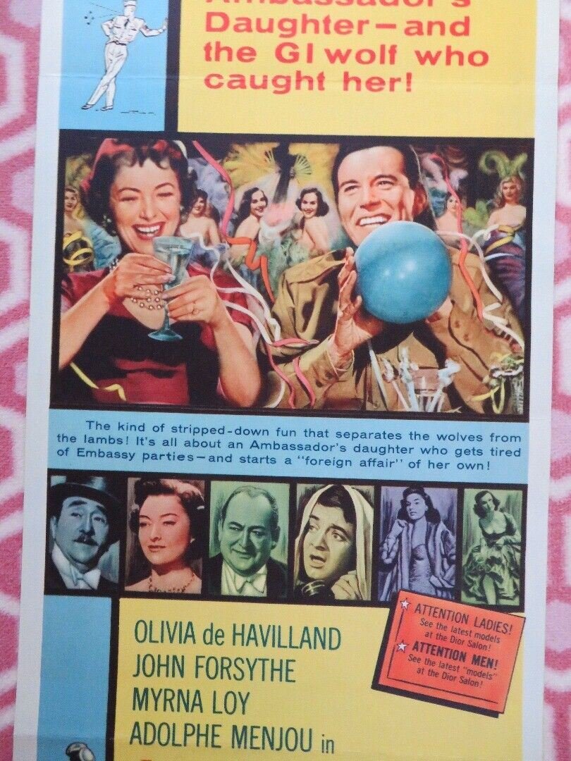 THE AMBASSADOR'S DAUGHTER US INSERT (14"x 36") POSTER OLIVA DE HAVILLAND 1956 Movie posters