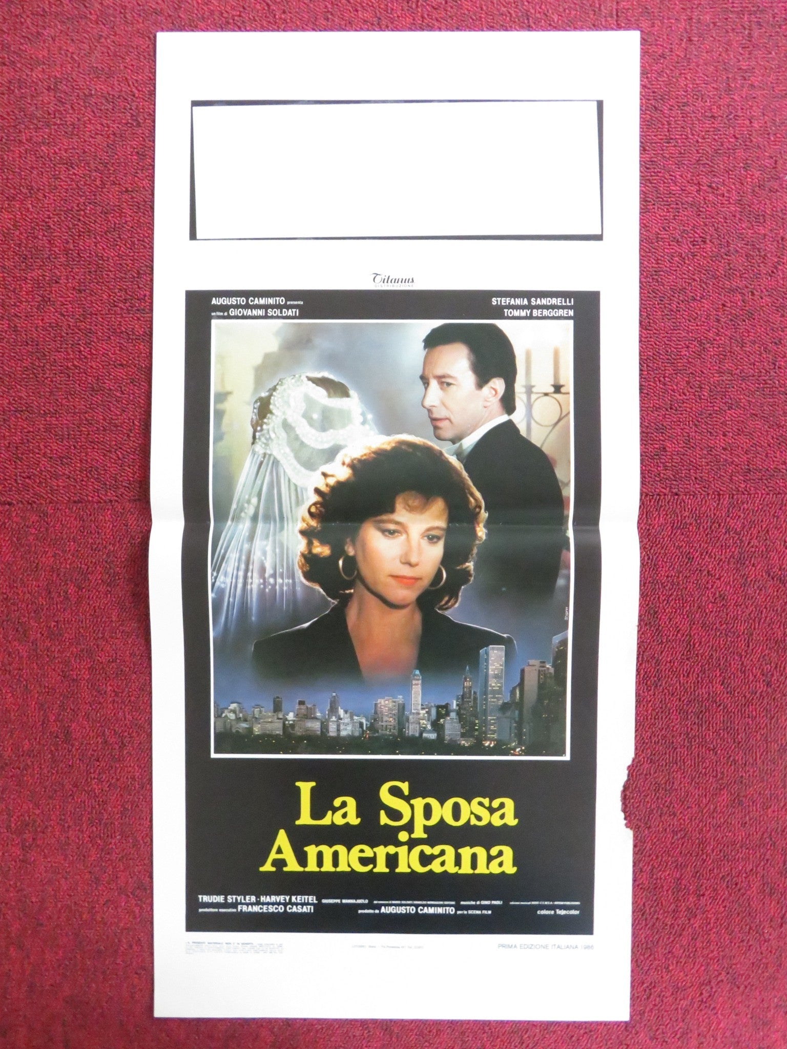 THE AMERICAN BRIDE ITALIAN LOCANDINA POSTER STEFANIA SANDRELLI T. BERGGREN 1986 Rendezvous Cinema Movie posters