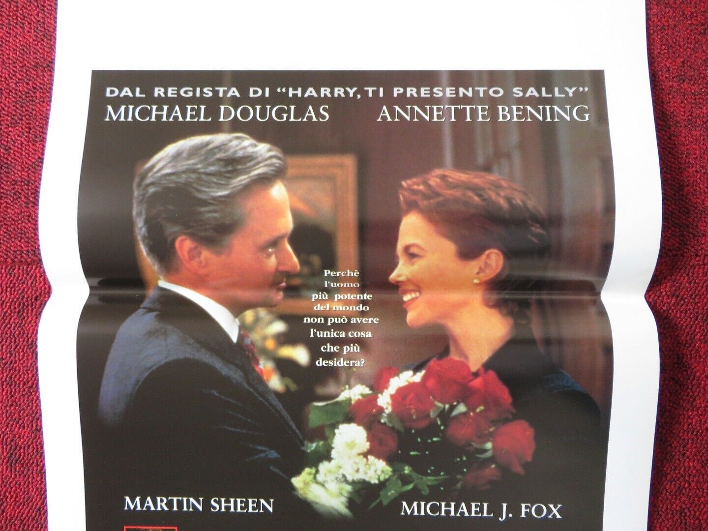 THE AMERICAN PRESIDENT ITALIAN LOCANDINA (27.5"x13") POSTER MICHAEL DOUGLAS '96 Movie posters