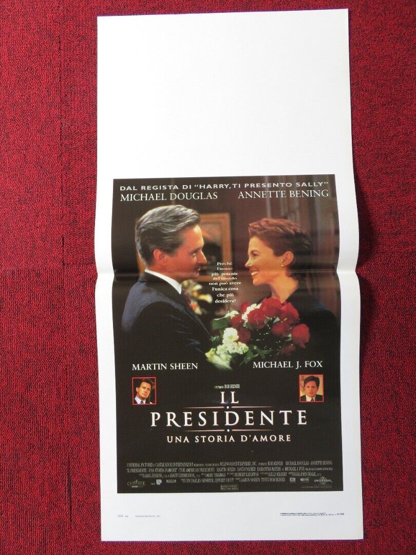 THE AMERICAN PRESIDENT ITALIAN LOCANDINA (27.5"x13") POSTER MICHAEL DOUGLAS '96 Movie posters