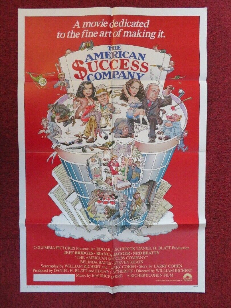 THE AMERICAN SUCCESS COMPANY FOLDED US ONE SHEET POSTER JEFF BRIDGES 1979 Movie posters