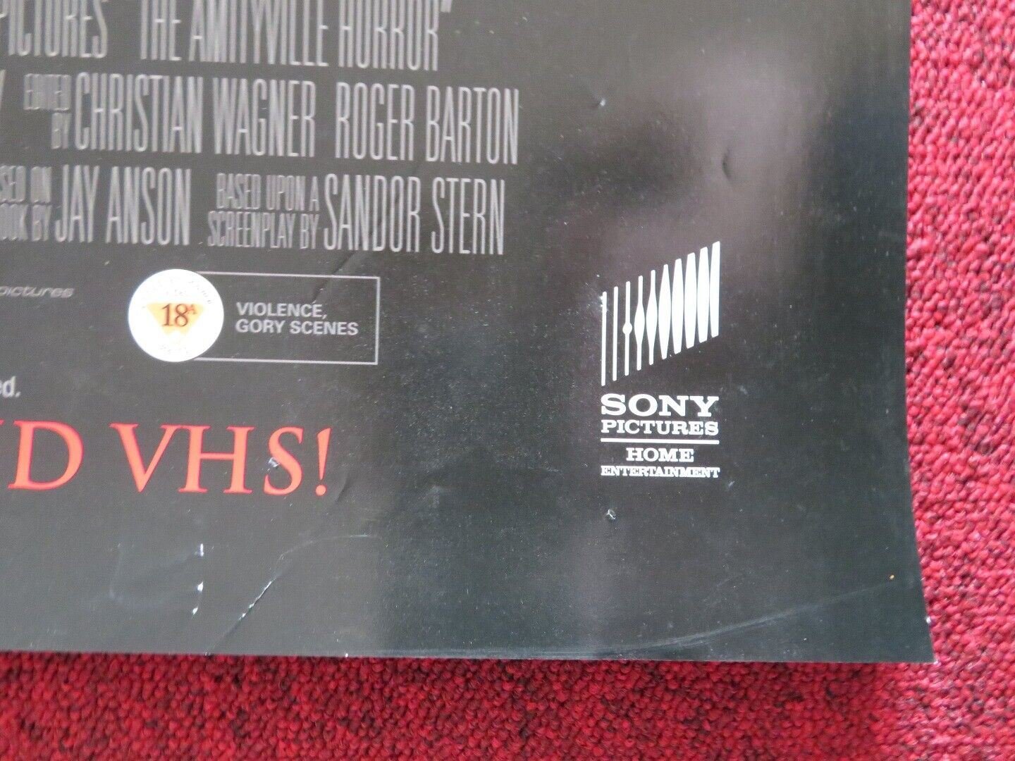 THE AMITYVILLE HORROR VHS DVD US ONE SHEET POSTER ROLLED RYAN REYNOLDS 2005 - Rendezvous Cinema