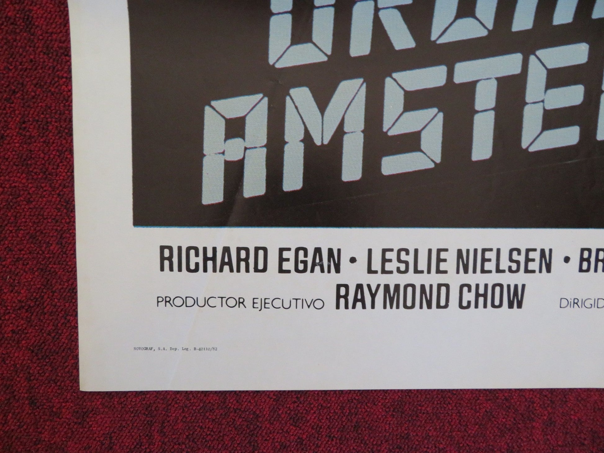 THE AMSTERDAM KILL FOLDED SPANISH POSTER ROBERT MITCHUM RICHARD EGAN 1977 Rendezvous Cinema Movie posters