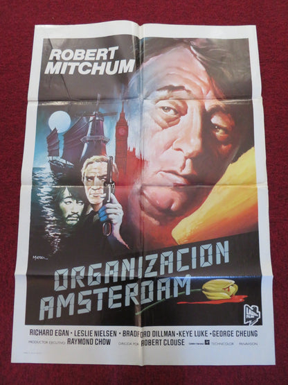 THE AMSTERDAM KILL FOLDED SPANISH POSTER ROBERT MITCHUM RICHARD EGAN 1977 Rendezvous Cinema Movie posters
