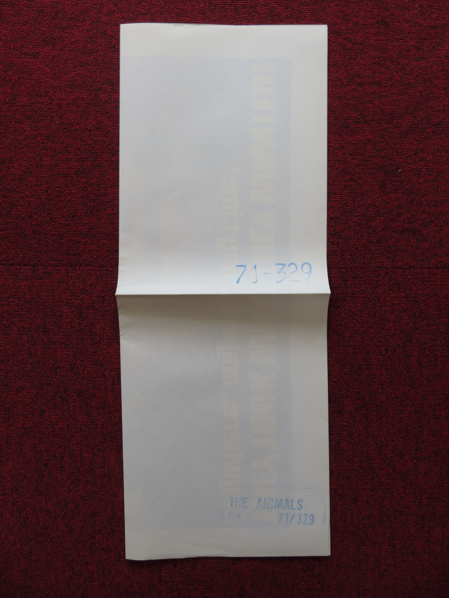 THE ANIMALS FOLDED US ONE SHEET POSTER HENRY SILVA KEENAN WYNN 1971 Rendezvous Cinema Movie posters