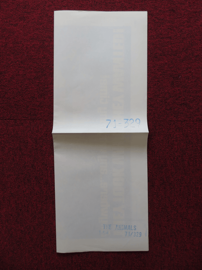 THE ANIMALS FOLDED US ONE SHEET POSTER HENRY SILVA KEENAN WYNN 1971 Rendezvous Cinema Movie posters