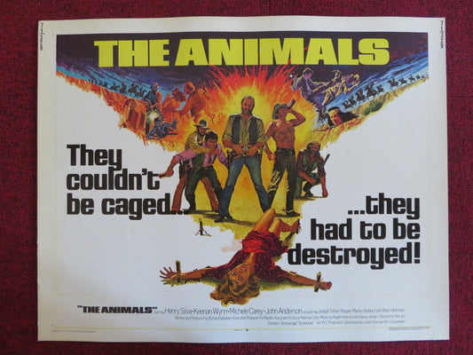 THE ANIMALS US HALF SHEET (22"x 28") POSTER HENRY SILVA KEENAN WYNN 1971 Rendezvous Cinema Movie posters