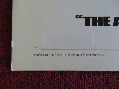 THE ANIMALS US HALF SHEET (22"x 28") POSTER HENRY SILVA KEENAN WYNN 1971 Rendezvous Cinema Movie posters