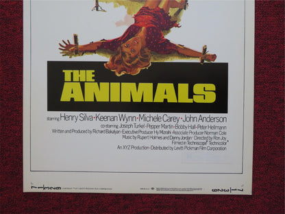 THE ANIMALS US INSERT (14"x 36") POSTER HENRY SILVA KEENAN WYNN 1971 Rendezvous Cinema Movie posters