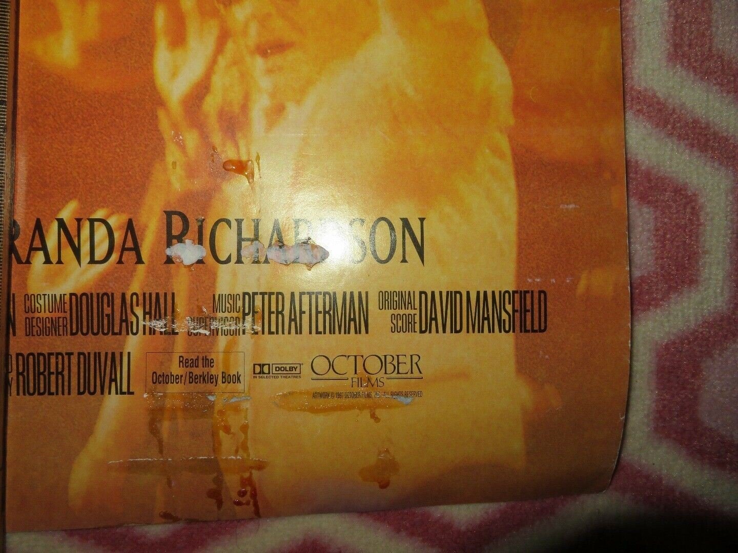 THE APOSTLE US ONE SHEET ROLLED POSTER ROBERT DUVAL 1997 Movie posters