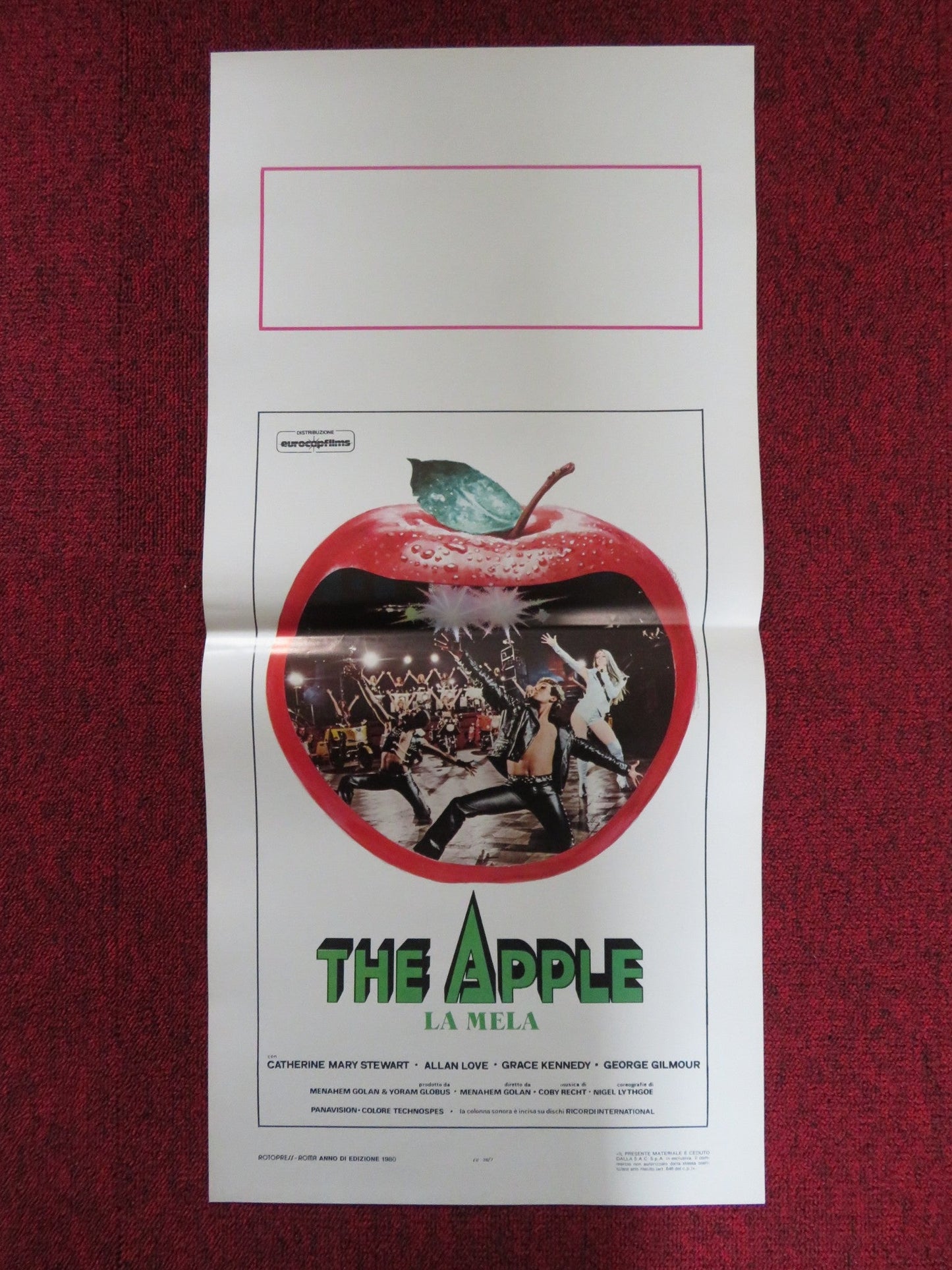 THE APPLE ITALIAN LOCANDINA POSTER ALLAN LOVE CATHERINE MARY STEWART 1980 Rendezvous Cinema Movie posters