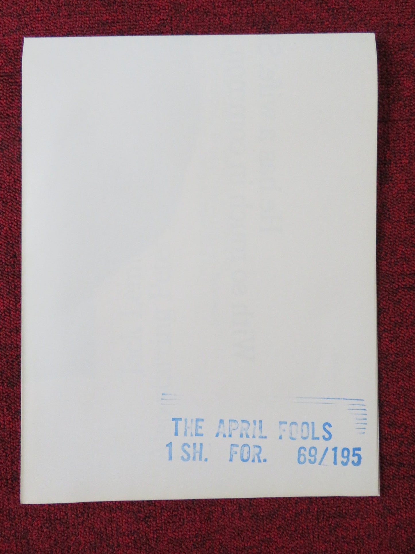 THE APRIL FOOLS FOLDED US ONE SHEET POSTER JACK LEMMON CATHERINE DENEUVE 1969 Rendezvous Cinema Movie posters