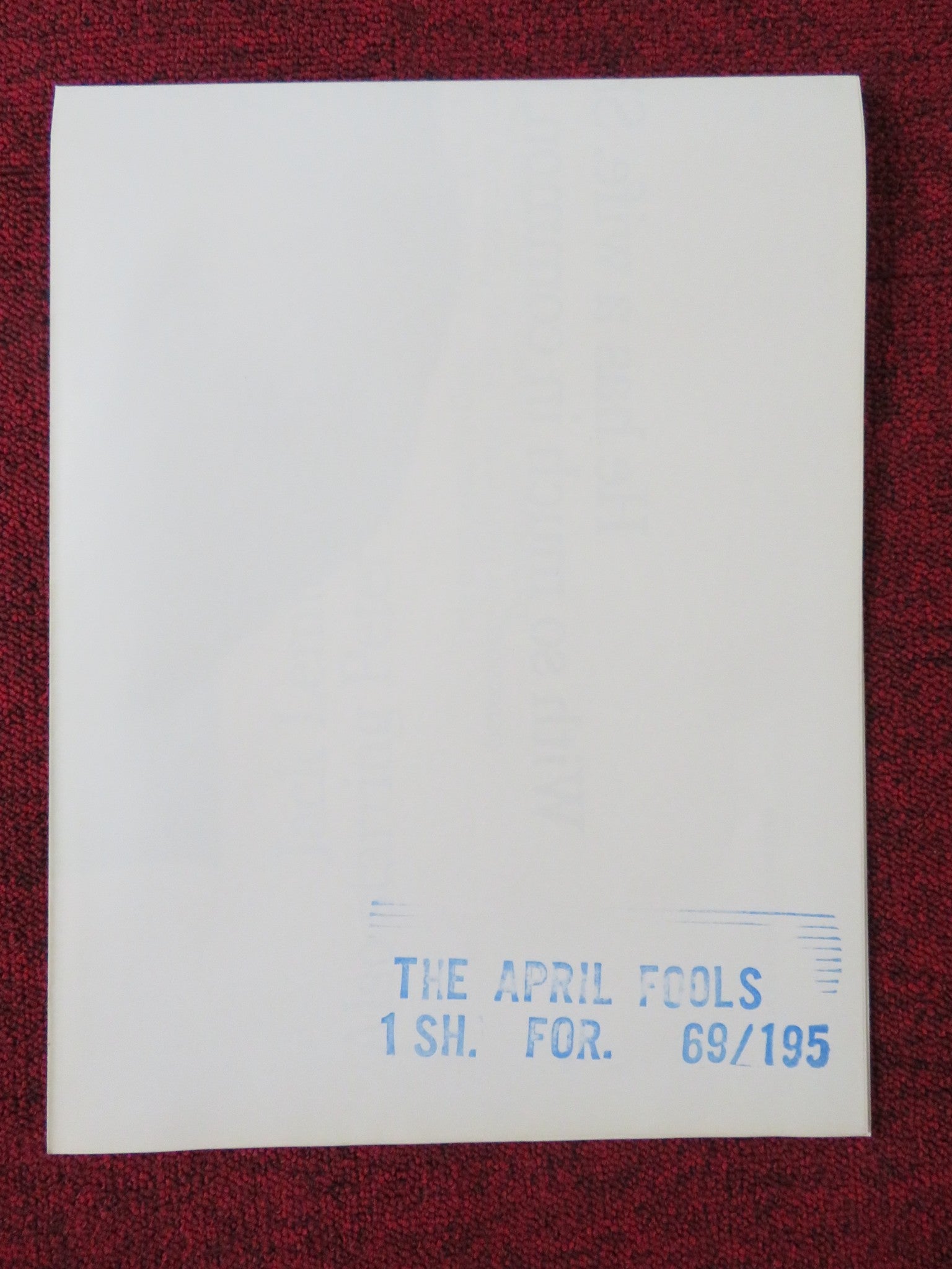 THE APRIL FOOLS FOLDED US ONE SHEET POSTER JACK LEMMON CATHERINE DENEUVE 1969 Rendezvous Cinema Movie posters