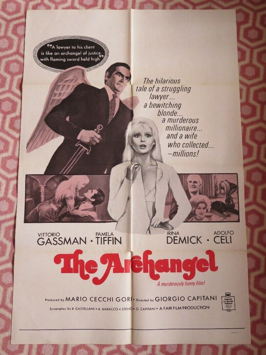 THE ARCHANGEL FOLDED US ONE SHEET POSTER VITTORIO GASSMAN 1969 Movie posters