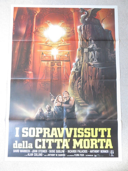 THE ARK OF THE SUN GOD ITALIAN 2 FOGLIO POSTER DAVID WARBECK JOHN STEINER 1984 Rendezvous Cinema Movie posters