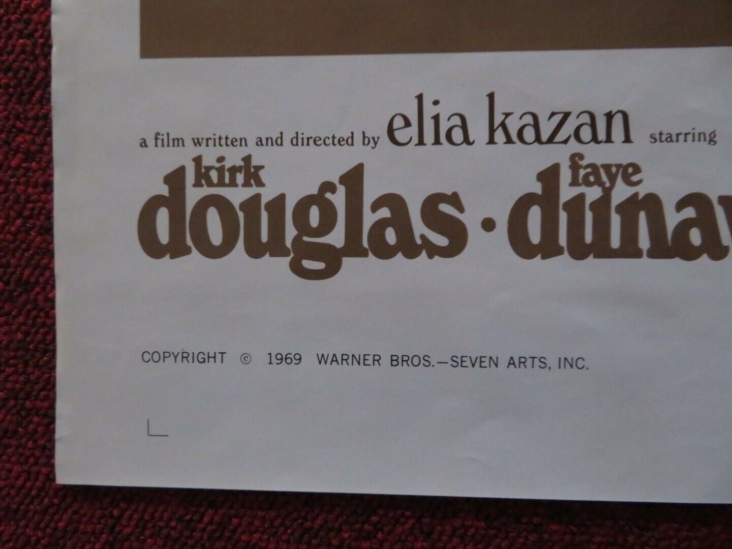THE ARRANGEMENT FOLDED US ONE SHEET POSTER KIRK DOUGLAS FAYE DUNAWAY 1969 Movie posters