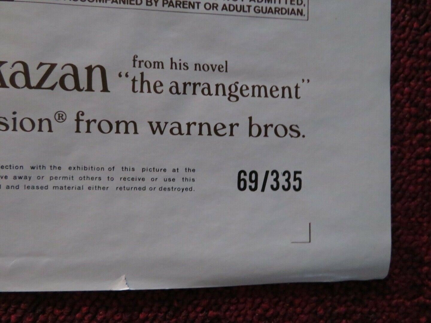 THE ARRANGEMENT FOLDED US ONE SHEET POSTER KIRK DOUGLAS FAYE DUNAWAY 1969 Movie posters