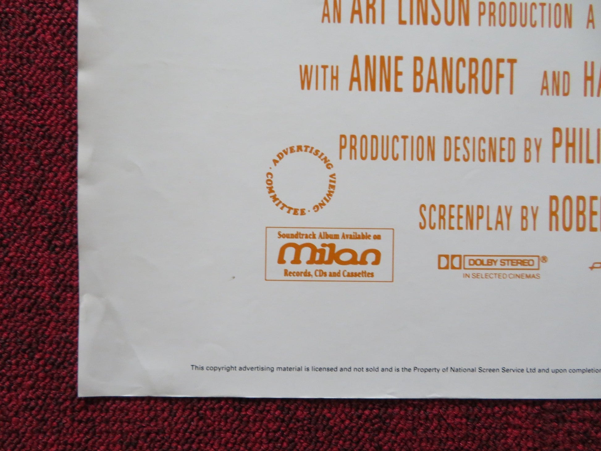 THE ASSASSIN UK QUAD POSTER FOLDED BRIDGET FONDA GABRIEL BYRNE 1993 Rendezvous Cinema Movie posters