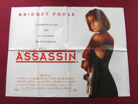 THE ASSASSIN UK QUAD POSTER FOLDED BRIDGET FONDA GABRIEL BYRNE 1993 Rendezvous Cinema Movie posters