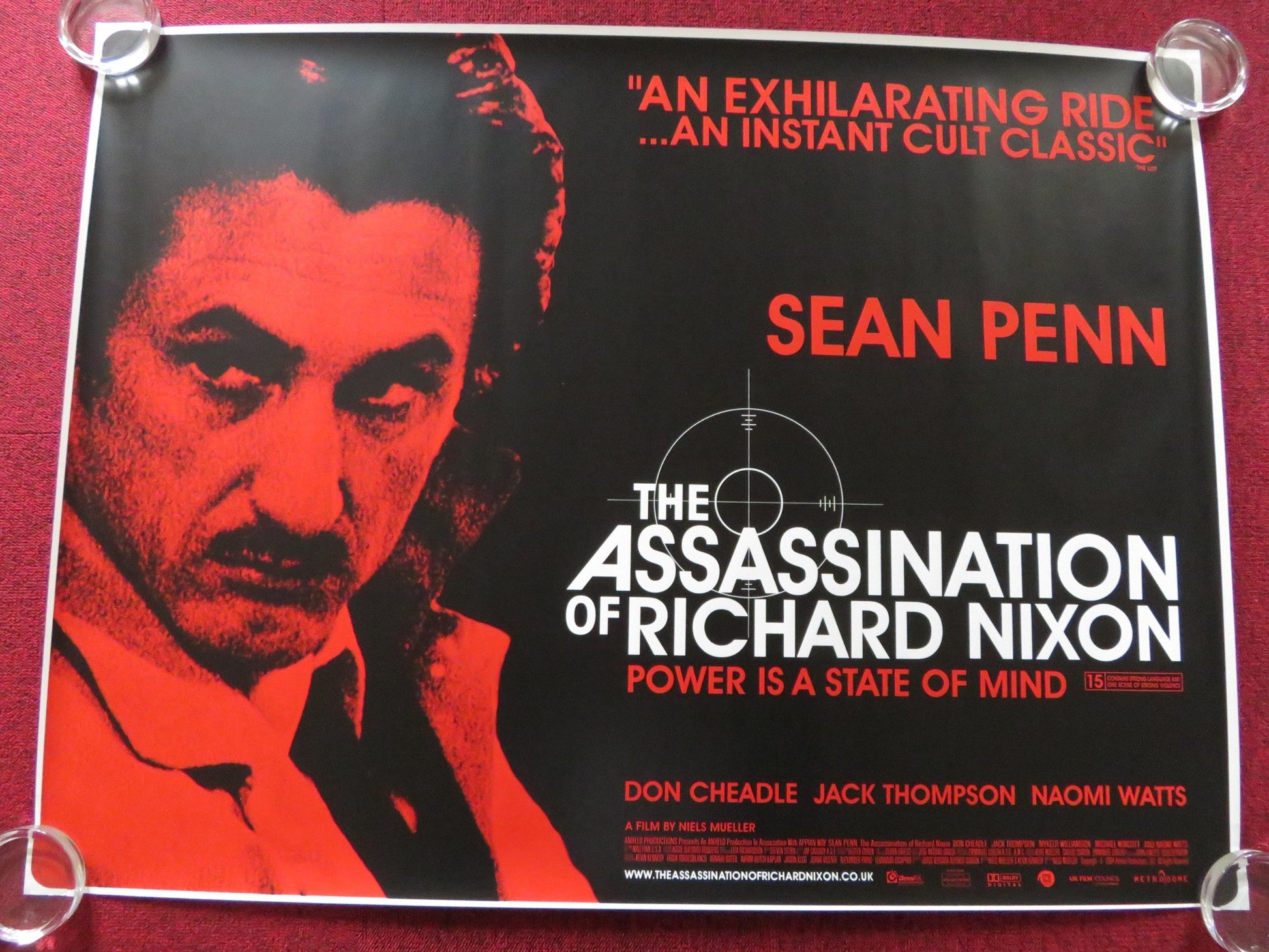THE ASSASSINATION OF RICHARD NIXON UK QUAD ROLLED POSTER SEAN PENN DON CHEADLE Rendezvous Cinema Movie posters