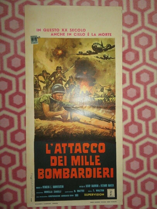 The Attack of 1000 Bombers ITALIAN LOCANDINA (27.5"x 13") POSTER HENRY SALOMOM - Rendezvous Cinema