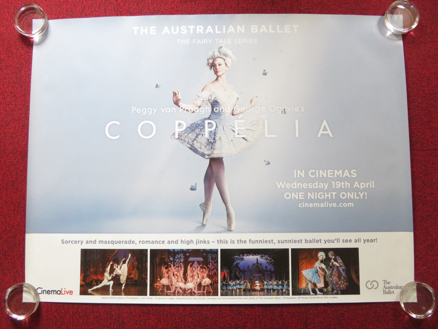 THE AUSTRALIAN BALLET: COPPELIA UK QUAD (30"x 40") ROLLED POSTER VAN PRAAG 2017 Rendezvous Cinema Movie posters