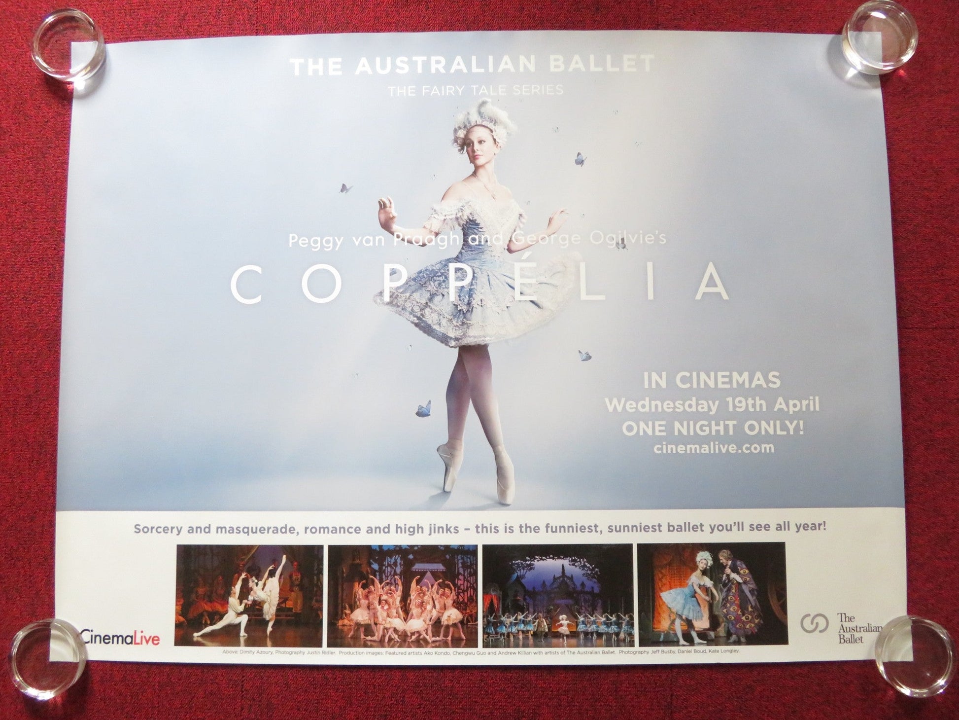 THE AUSTRALIAN BALLET: COPPELIA UK QUAD (30"x 40") ROLLED POSTER VAN PRAAG 2017 Rendezvous Cinema Movie posters