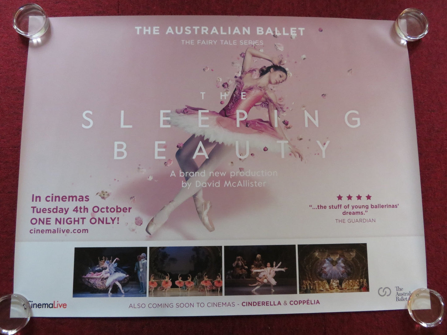 THE AUSTRALIAN BALLET: THE SLEEPING BEAUTY UK QUAD (30"x 40") ROLLED POSTER 2015 Rendezvous Cinema Movie posters