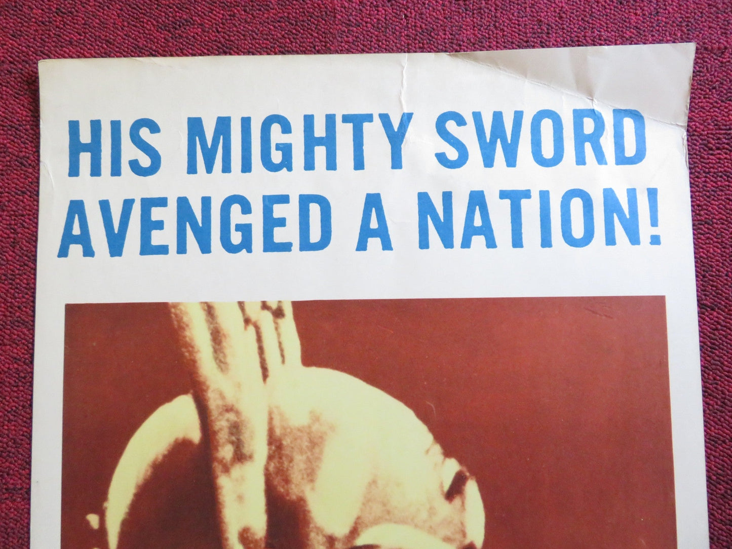 THE AVENGER US INSERT (14"x 36") POSTER STEVE REEVES CUPLA MARLIER 1962 Rendezvous Cinema Movie posters