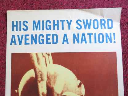 THE AVENGER US INSERT (14"x 36") POSTER STEVE REEVES CUPLA MARLIER 1962 Rendezvous Cinema Movie posters