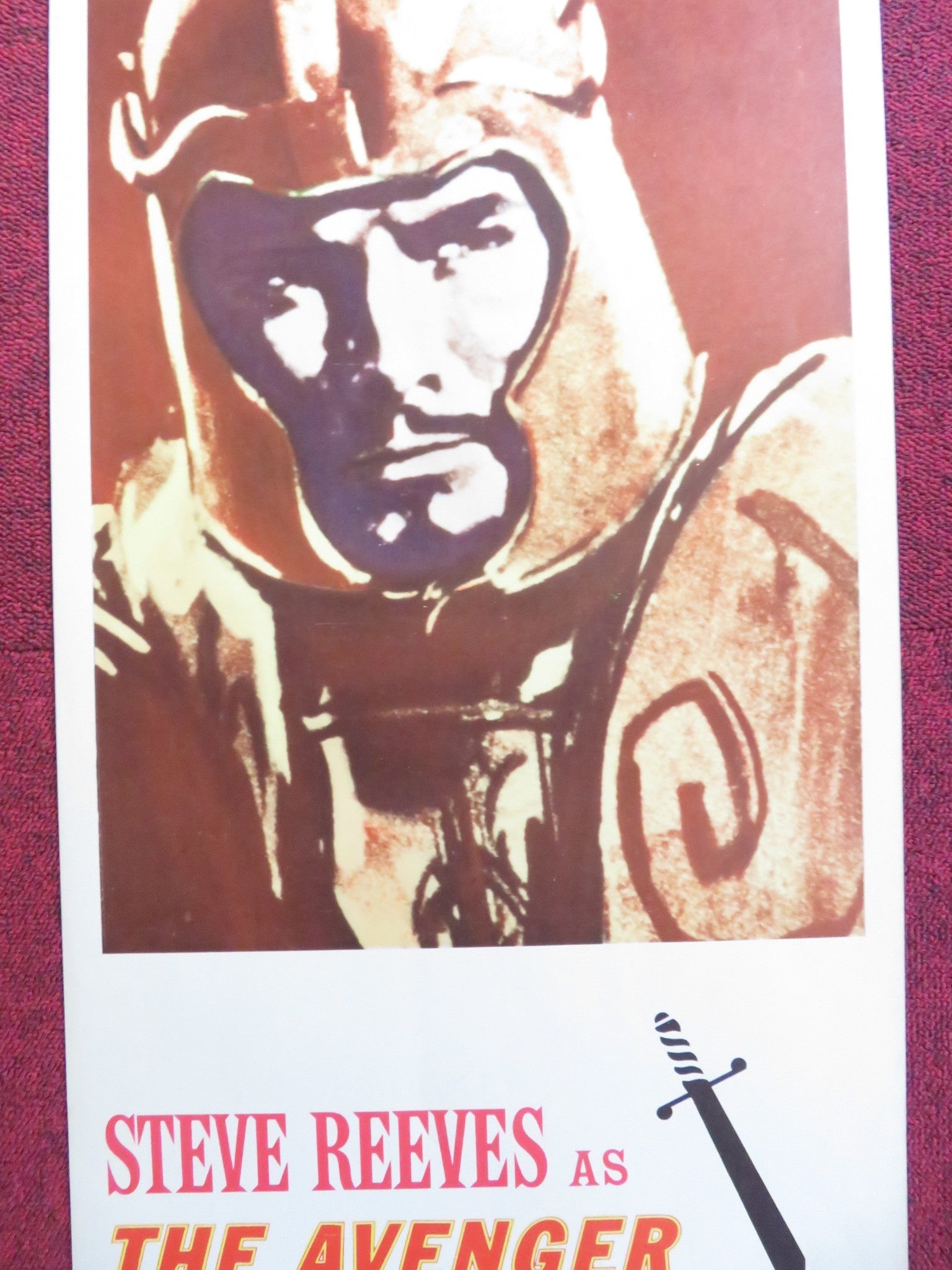 THE AVENGER US INSERT (14"x 36") POSTER STEVE REEVES CUPLA MARLIER 1962 Rendezvous Cinema Movie posters