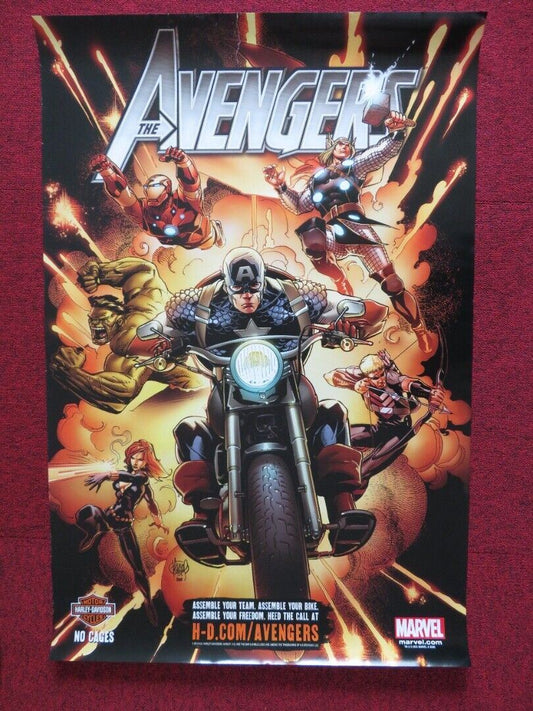 THE AVENGERS - HARLEY DAVIDSON U.S ROLLED PROMO POSTER MARVEL HARLEY DAVIDSON Rendezvous Cinema Movie posters
