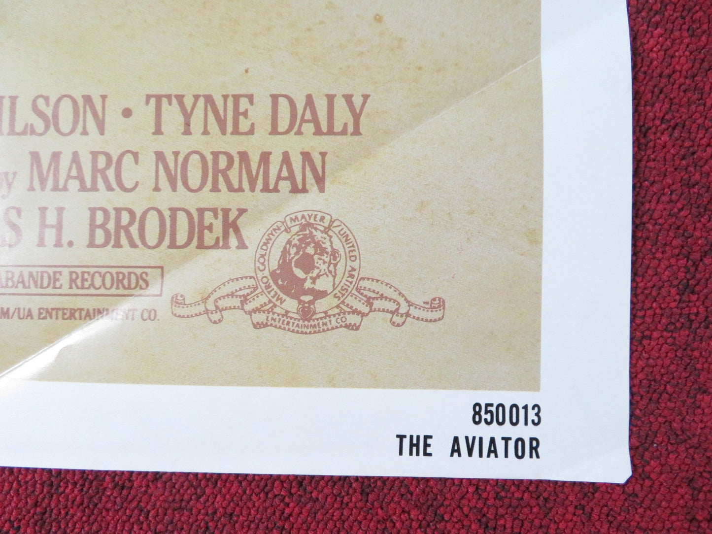 THE AVIATOR FOLDED US ONE SHEET POSTER CHRISTOPHER REEVE JACK WARDEN 1985 Rendezvous Cinema Movie posters