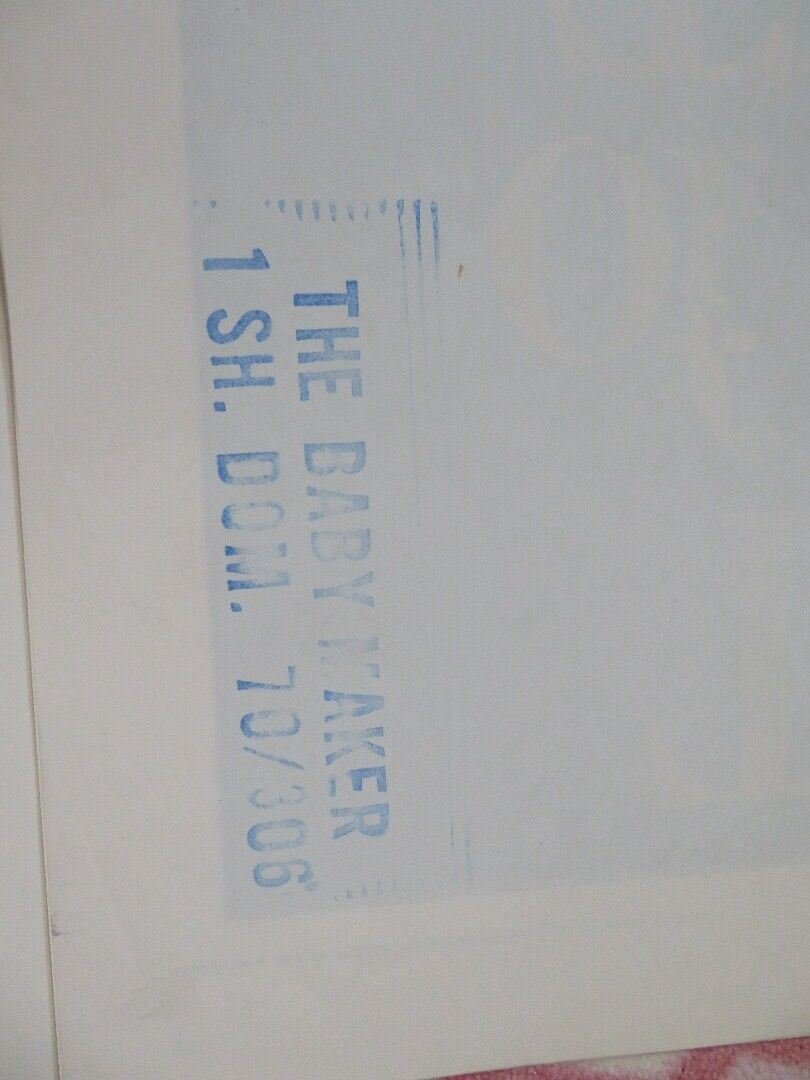 THE BABY MAKER FOLDED US ONE SHEET POSTER BARBARA HERSHEY SAM GROOM 1970 Movie posters