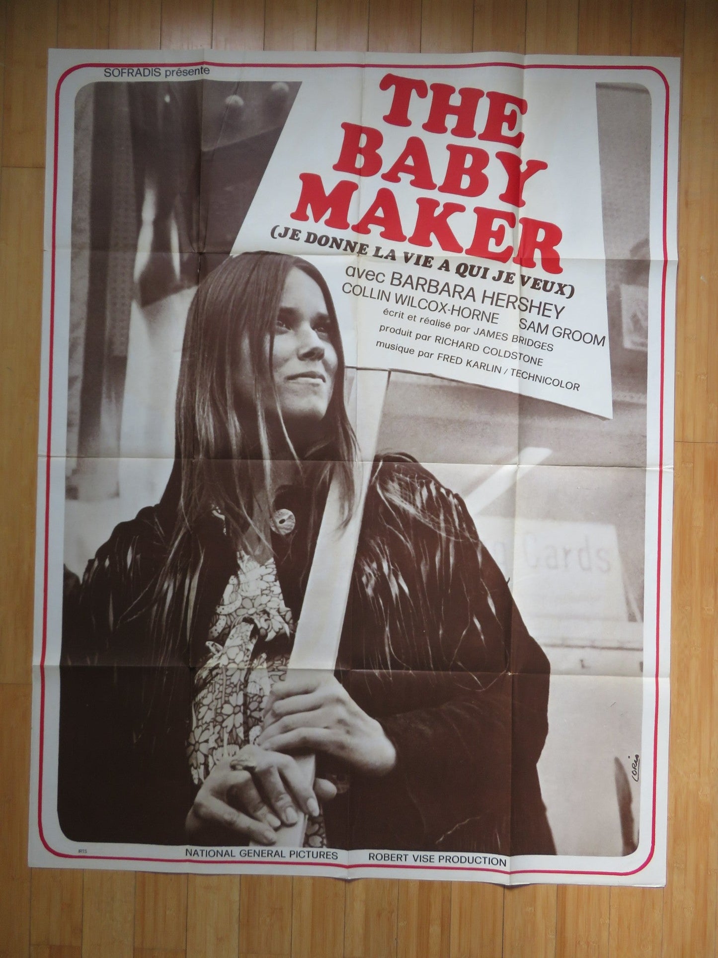 THE BABY MAKER FRENCH GRANDE POSTER BARBARA HERSHEY 1970 Rendezvous Cinema Movie posters
