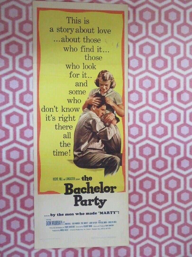 THE BACHELOR PARTY US INSERT (14"x 36") POSTER DON MURRAY 1957 - Rendezvous Cinema