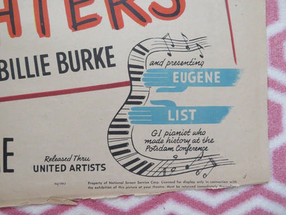 THE BACHELOR'S DAUGHTER'S FOLDED US ONE SHEET POSTER G RUSSELL C TREVOR 1946 Movie posters