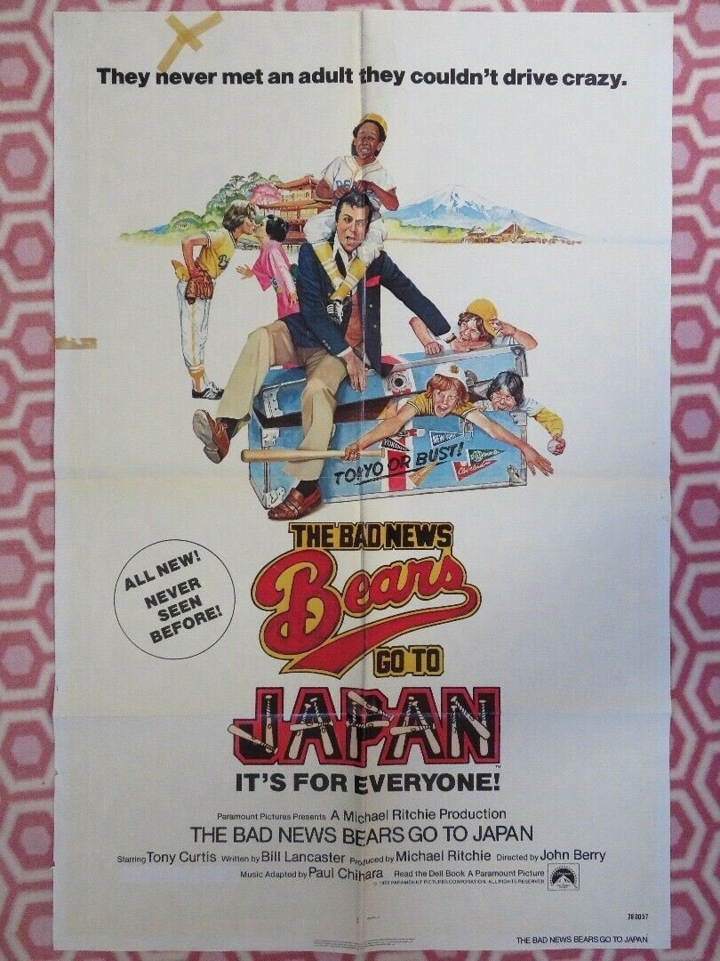 THE BAD NEWS BEARS GO TO JAPAN US ONE SHEET POSTER TONY CURTIS 1978 Movie posters