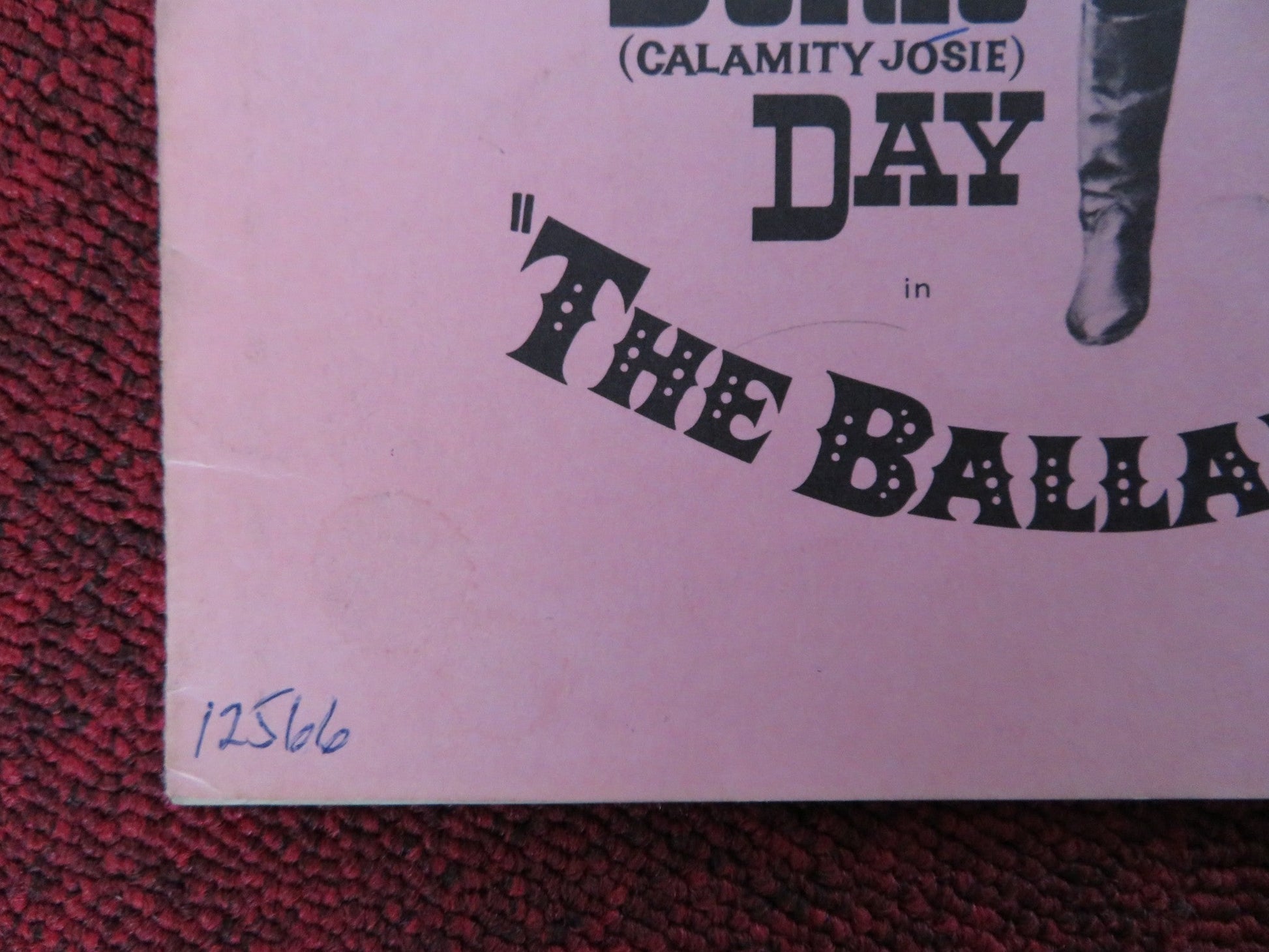 THE BALLAD OF JOSIE - PRESSBOOK UNCUT UNIVERSAL CITY STUDIOS DORIS DAY 1967 Rendezvous Cinema Movie posters